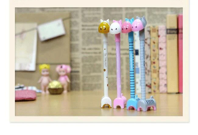 4 шт./упак. новые милые шариковые ручки с бегемотом пластиковые Kawaii канцелярские