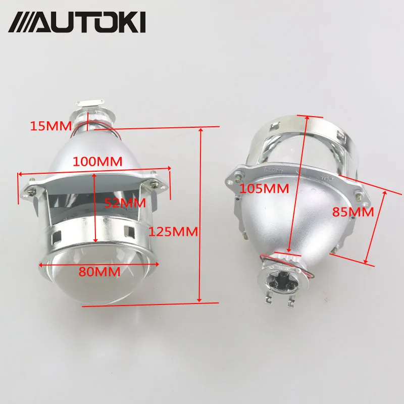 Autoki 3 0 дюймовые полностью металлические линзы светодиодный глаза ангела +