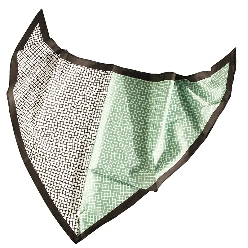 

Yishine 45x90CM 3 Colors Women Polyester Silk Scarf Triangular Bandage Grid Square Prints Summer Satin Long Wraps Scarf Shawl