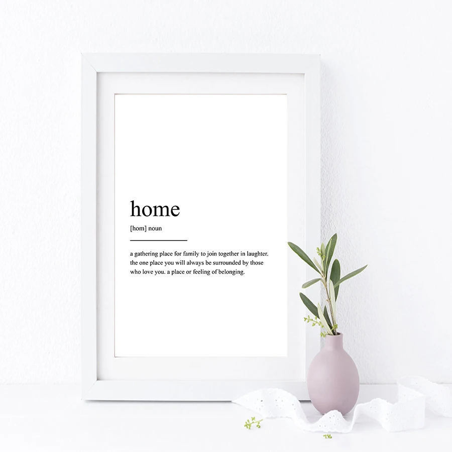 Домашние цитаты холст черно-белые плакаты и принты современные Семейные