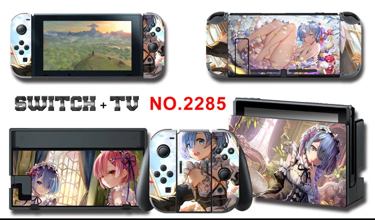 Для nintendo Switch Pain sticker консоль Dock Joy Con полное покрытие цветной бумажной кожи Закаленное стекло протектор экрана от 2000-2305