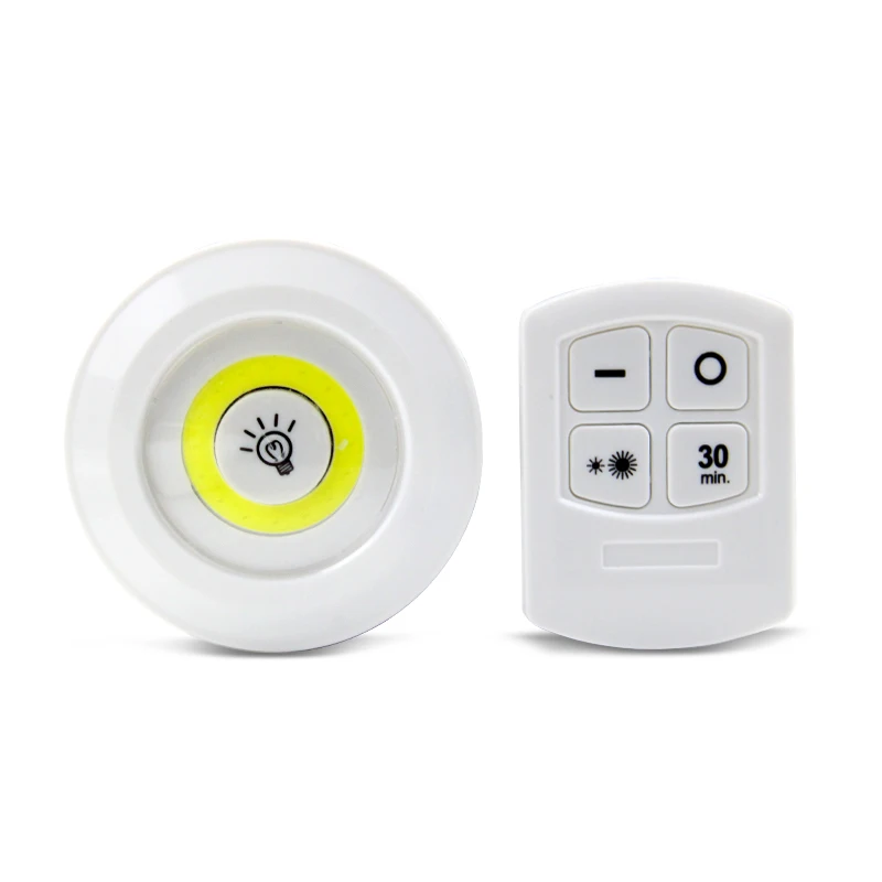 1Remote 1Lamp 3 Вт COB светодиодный ламповый светильник с пультом дистанционного управления на батарейках светодиодный светильник для шкафов светильник s для гардероба спальни Домашний Светильник ing - Испускаемый цвет: 1Remote 1Lamp