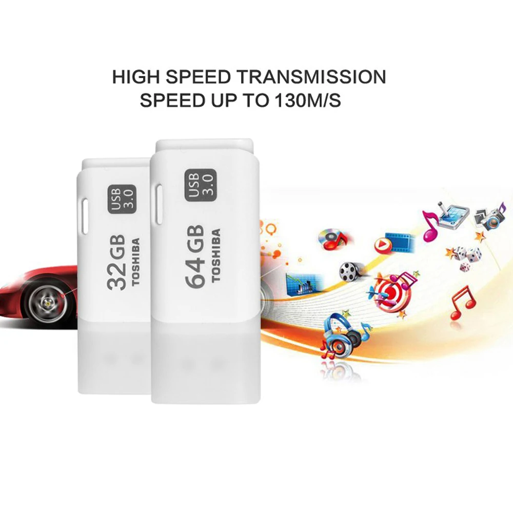 TOSHIBA USB 3,0 USB флэш-накопитель 64 ГБ реальная емкость THUHYBS 32 ГБ USB флэш-накопитель качество карта памяти 32G ручка-накопитель