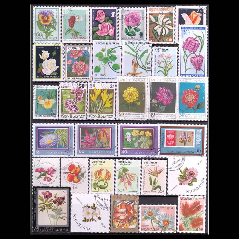 Цветок 200 шт./лот почтовые марки без повторов по всему миру в хорошем состоянии