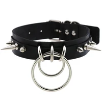 spiked choker for women men punk rock collar goth fashion necklaces 2021 leather studded choker girls harajuku gothic jewelry
