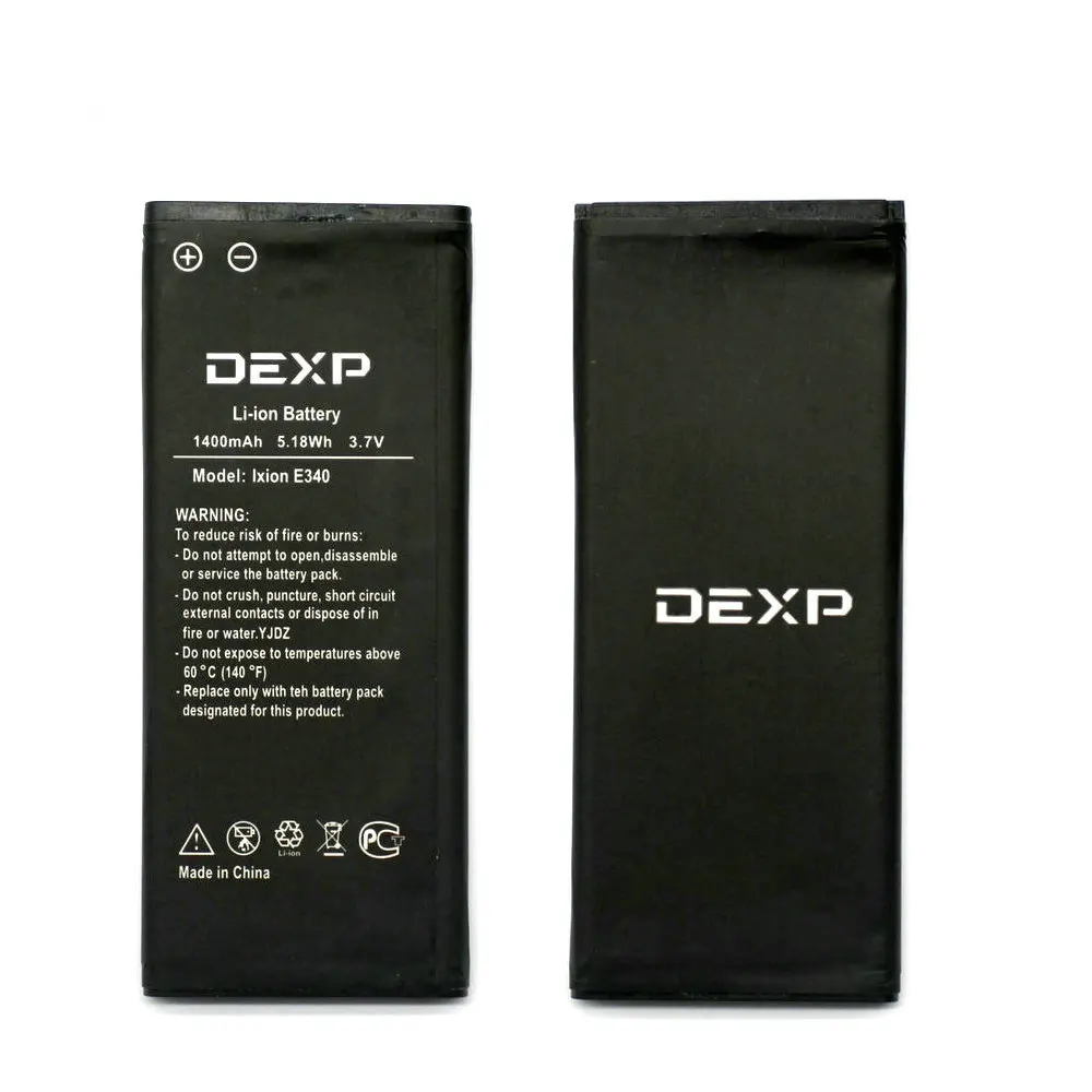 Аккумулятор 1400 мАч Сменный аккумулятор для DEXP IXION E340 мобильный телефон + код