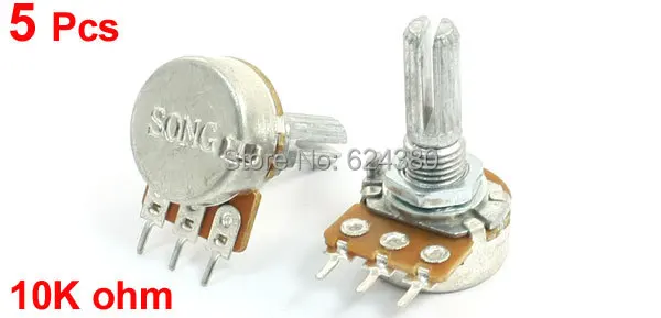 Роторный потенциометр B10K 10K OHM Potenciometro 5 шт./лот|shaft potentiometer|shaft linear |