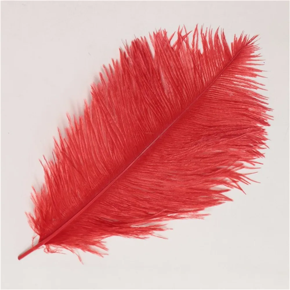 free shipping!50 PCS/lot beautiful Red ostrich feather 40-45 cm / 16 to 18 inches Wedding feather body Ostrich plumage