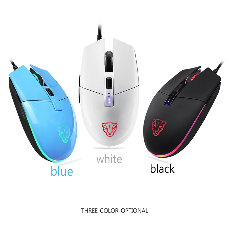 

Motospeed V50 Wired Gaming Mouse 4000 DPI Ergonomic Design 4-Speed DPI Adjustment RGB Cool Backlight Programmable For Official