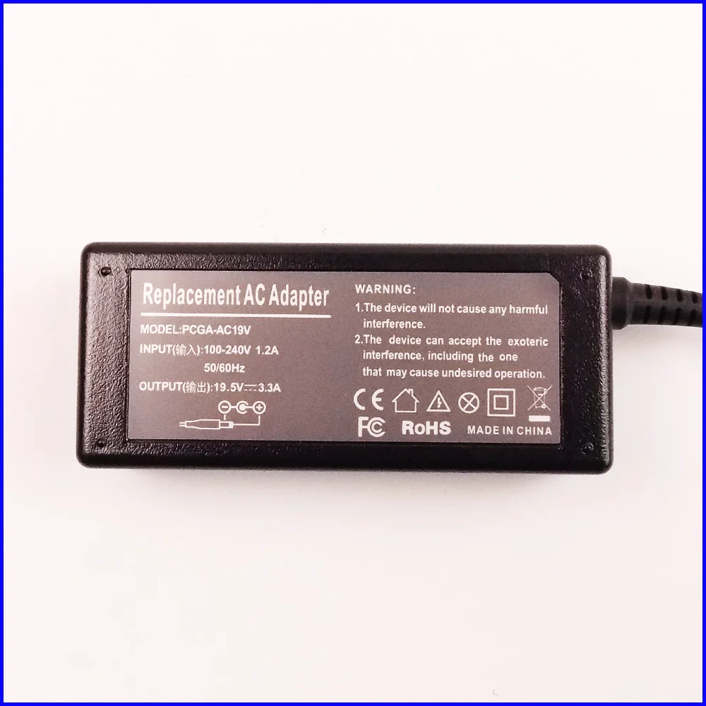 19.5V 3.3A Laptop Ac Adapter Power SUPPLY + Cord for Sony VAIO PCGA-AC19V10 PCGA-AC19V1 PCGA-AC19V6 VGN-C21CH ADP-65UH T | Компьютеры и
