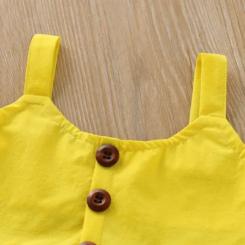 Одежда для маленьких девочек из 2 предметов летние топы на бретельках с рюшами и