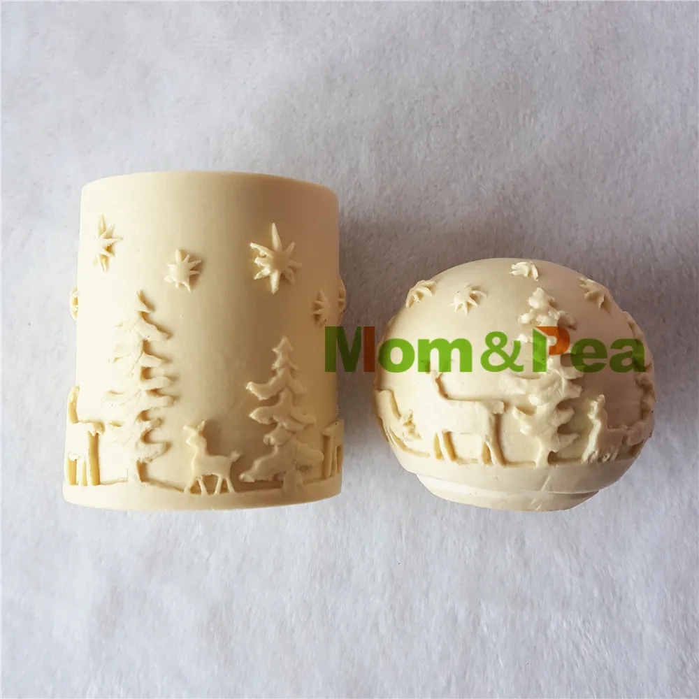 

Mom&Pea 1251-2 Free Shipping Deer Silicone Soap Mold Cake Decoration Fondant Cake 3D Mold Food Grade