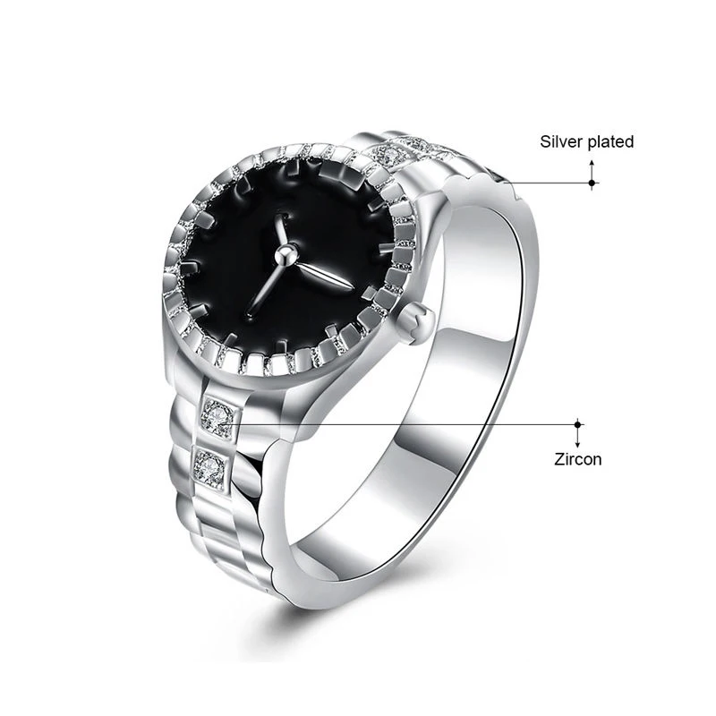 

Fashion Women Watch Ring Engagement Ring for Female Creative Girlfriend Gift Party Gift Jewelry Chic Accessories