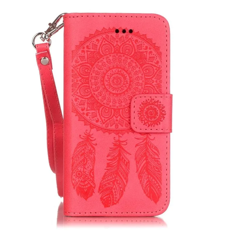 Ловец снов из искусственной кожи кошелек книжка флип чехол для iPhone XS XSMAX 8 8P 6 6S7 7 Стенд чехол для телефона с ремешком для переноски