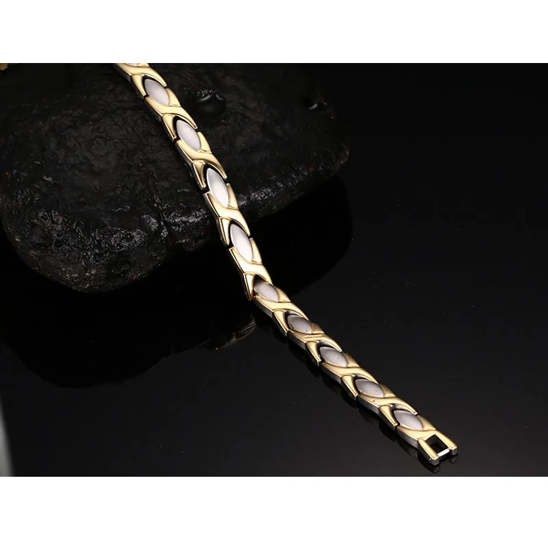 Vnox 100% Титан браслет для Для женщин Здоровье и гигиена Магнитная Германия