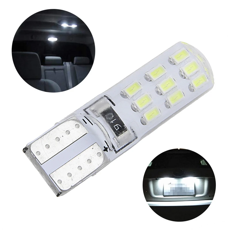 T10 3014 18 SMD светодиодный светильник для номерного знака автомобиля, задний фонарь, силиконовая лампа
