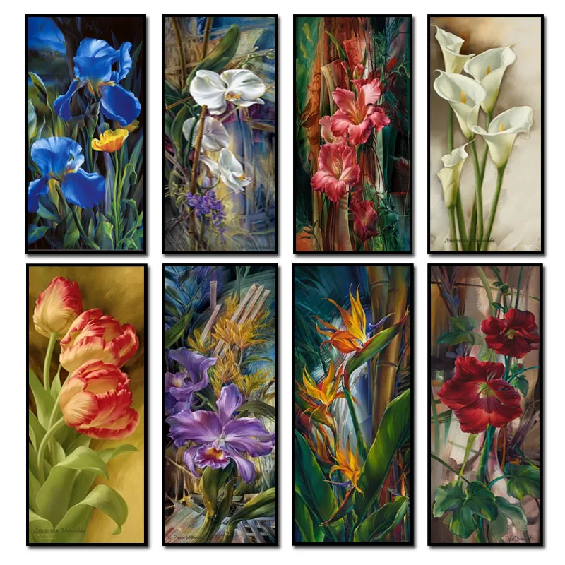 5D Diamond Embroidery Flower Cross Stitch Crystal Square Sets Mosaic Decorative Diy Painting | Дом и сад