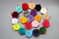 free shipping20167 new 100pcslot 21colors fashion handmade felt rose flower diy for hair accessories headband ornaments