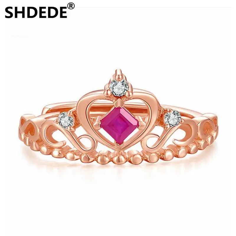 SHDEDE серебряное ювелирное изделие из натурального рубин бирмы 0 25 карат кольцо в