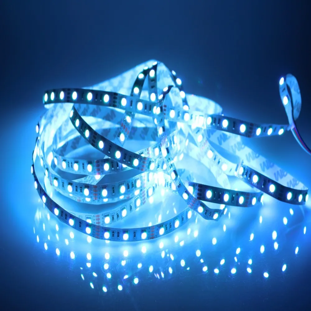 Rgb Светодиодная лента 5050 SMD 12V Гибкая неоновая лента светильник 60 светодиодный s/m 1 метр RGB, белый, белый теплый, синий, зеленый, красный, желтый
