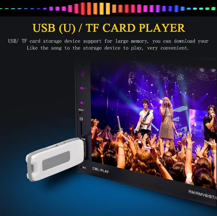 Mirror Link 2 Din " автомобильный стерео плеер для телефона Android MP5 USB/FM/Aux пульт дистанционного управления Bluetooth Сенсорный экран зеркало