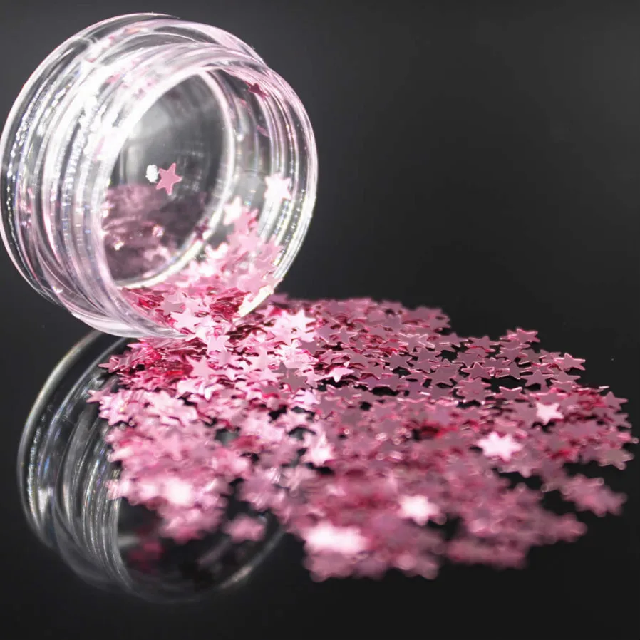 1 коробка голографические блестки глубокого розового цвета мерцающие бриллианты
