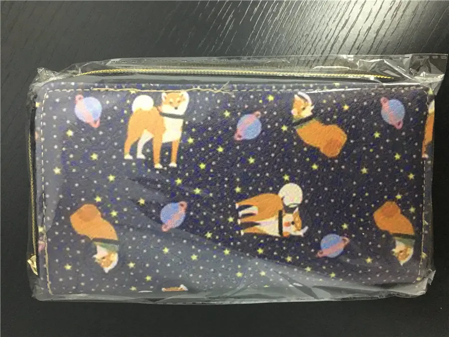 WHEREISART с изображением австралийской овчарки Женский кошелек из искусственной