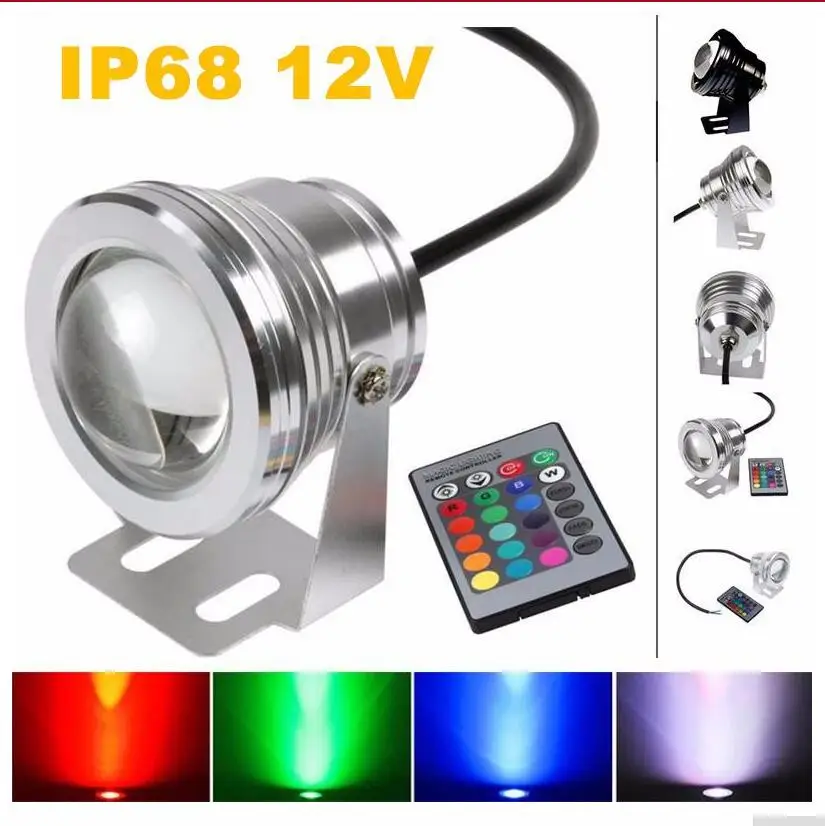 16 видов цветов 10 Вт RGB 12 В светодиодный подводный фонтан 1000 лм для прудов бассейна