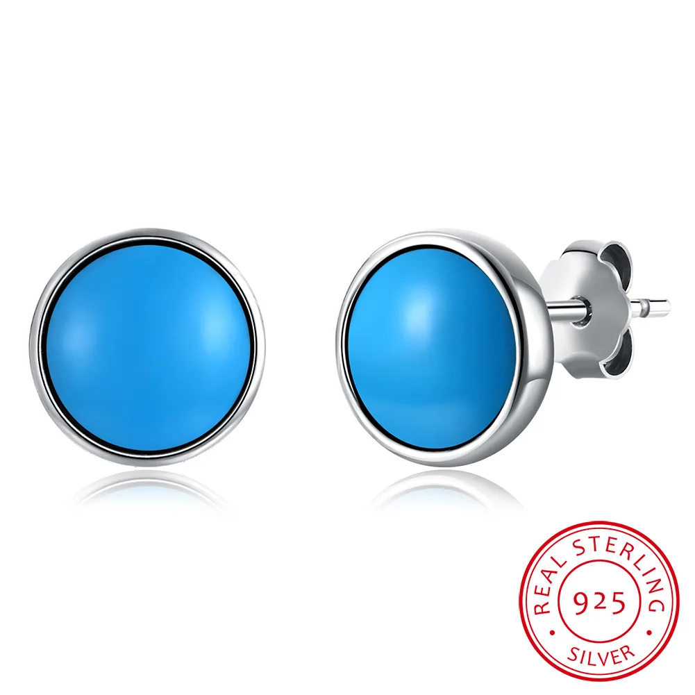 

Fashion jewelry, S925 pure silver earrings, contracted round earrings, valentine's day gift, wedding
