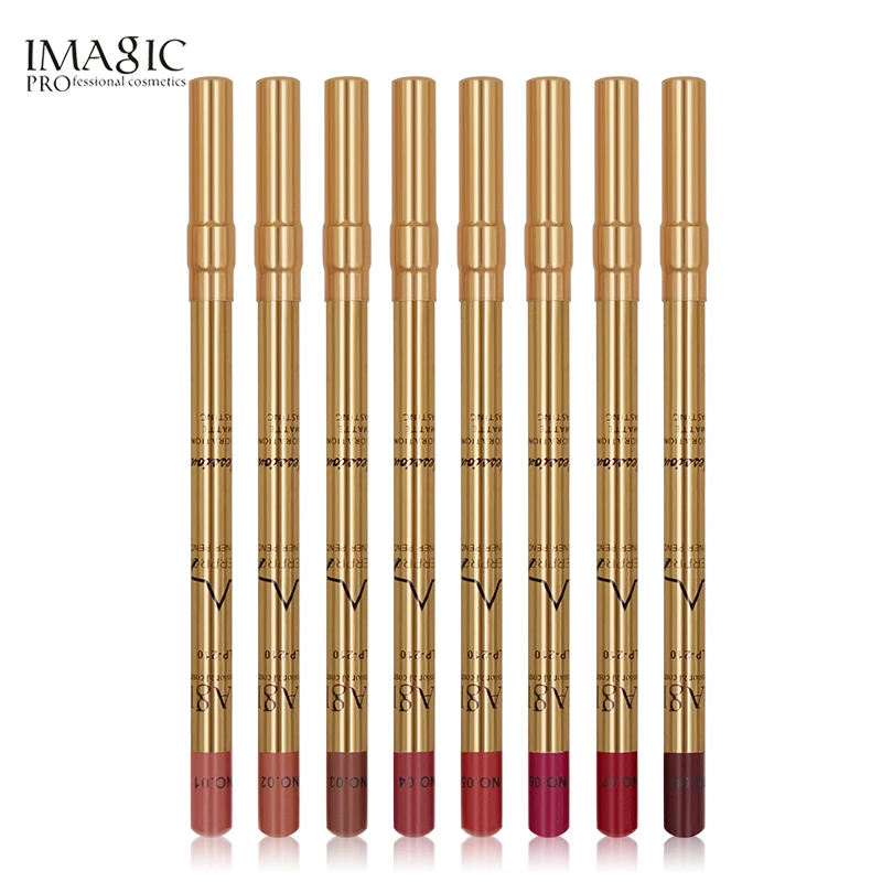 Бренд imagic 1 шт. 8 цветов матовая подводка для губ Водостойкая Подводка карандаш