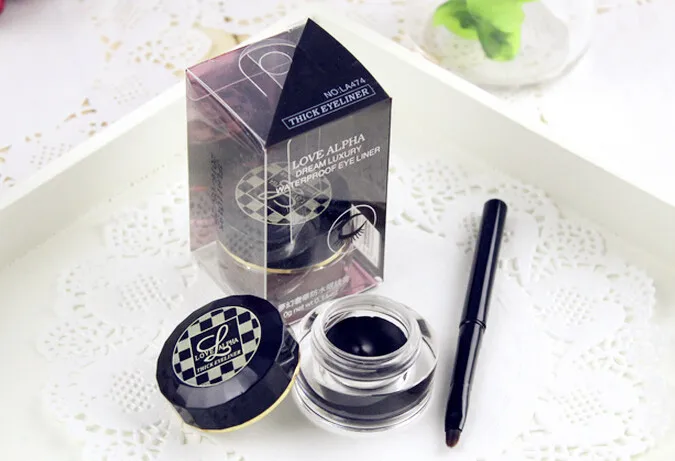 Горячая бренд макияж Водонепроницаемый жидкая подводка крем и гель 3 вида цветов