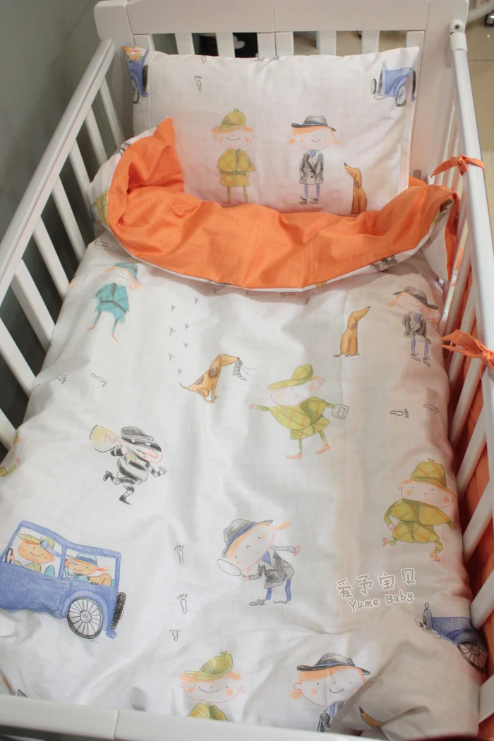 Комплект постельного белья из 3 предметов для детской кроватки постельные