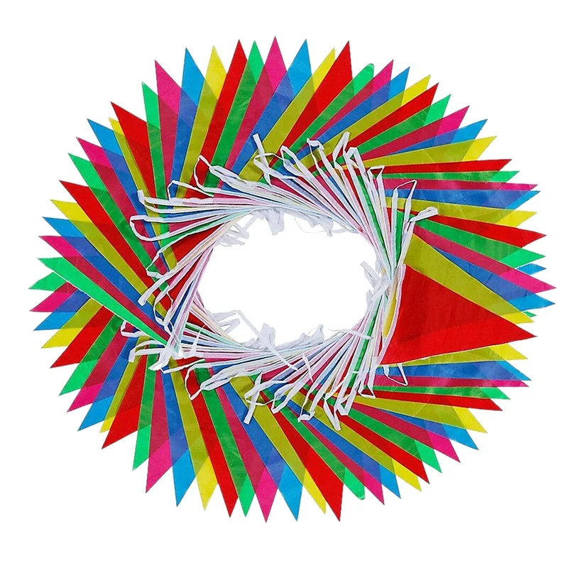 125 футов многоцветные нейлоновые баннеры с 100 e флагами для внутренних наружных