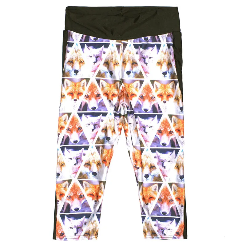 Летние модные леггинсы Для женщин собака цифровой печати 7 точка брюки с высокой