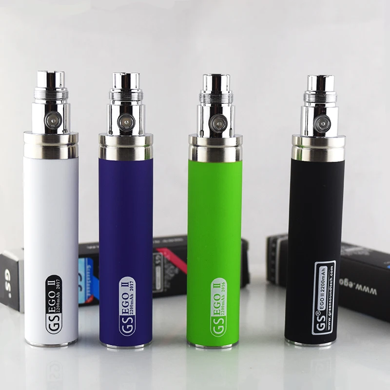 2 шт./лот электронная сигарета GS eGo 2200 мАч батарея для электронной сигареты