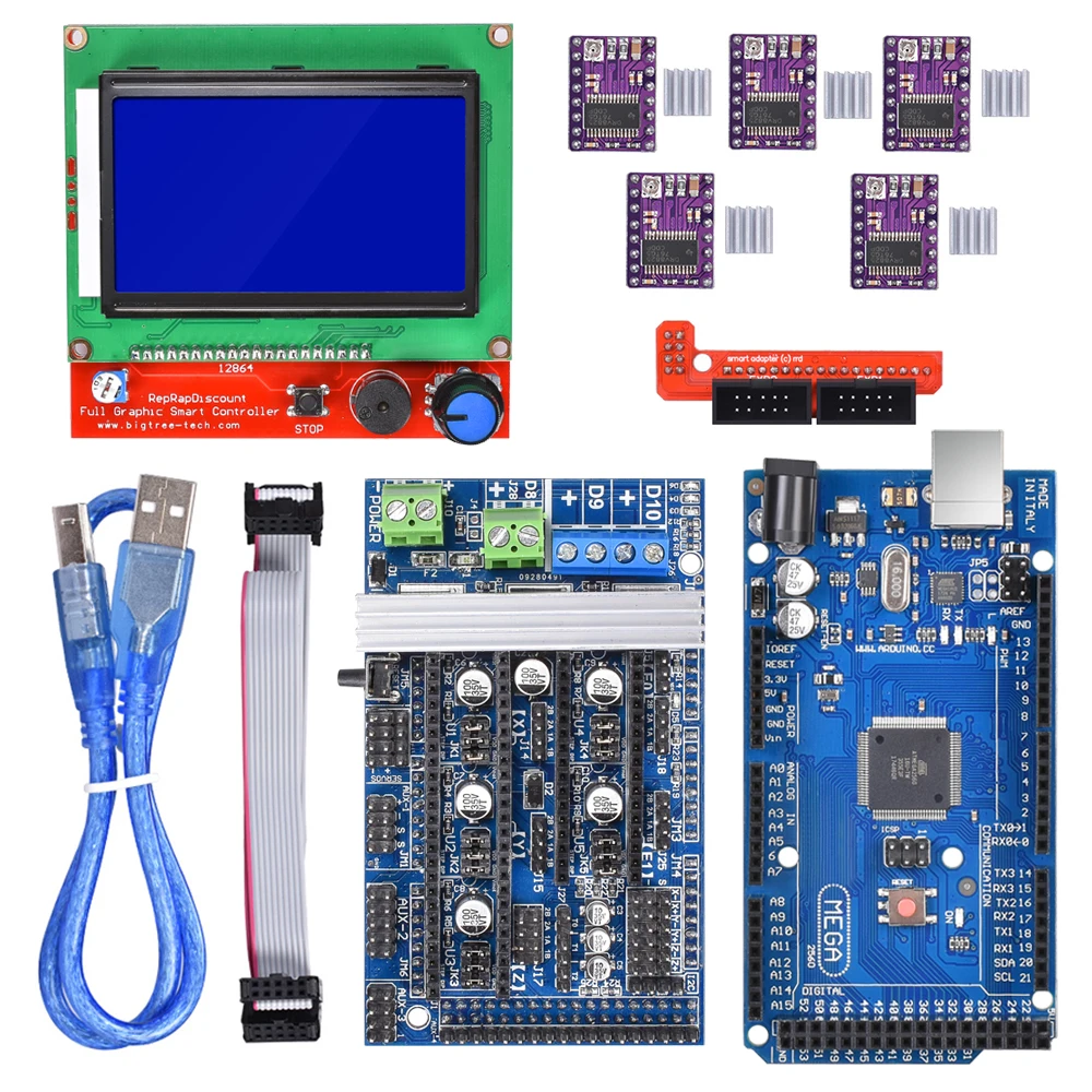 Ramps 1 6 комплекты для материнской платы обновленные 4 5 + A4988 DRV8825 Драйвер шагового