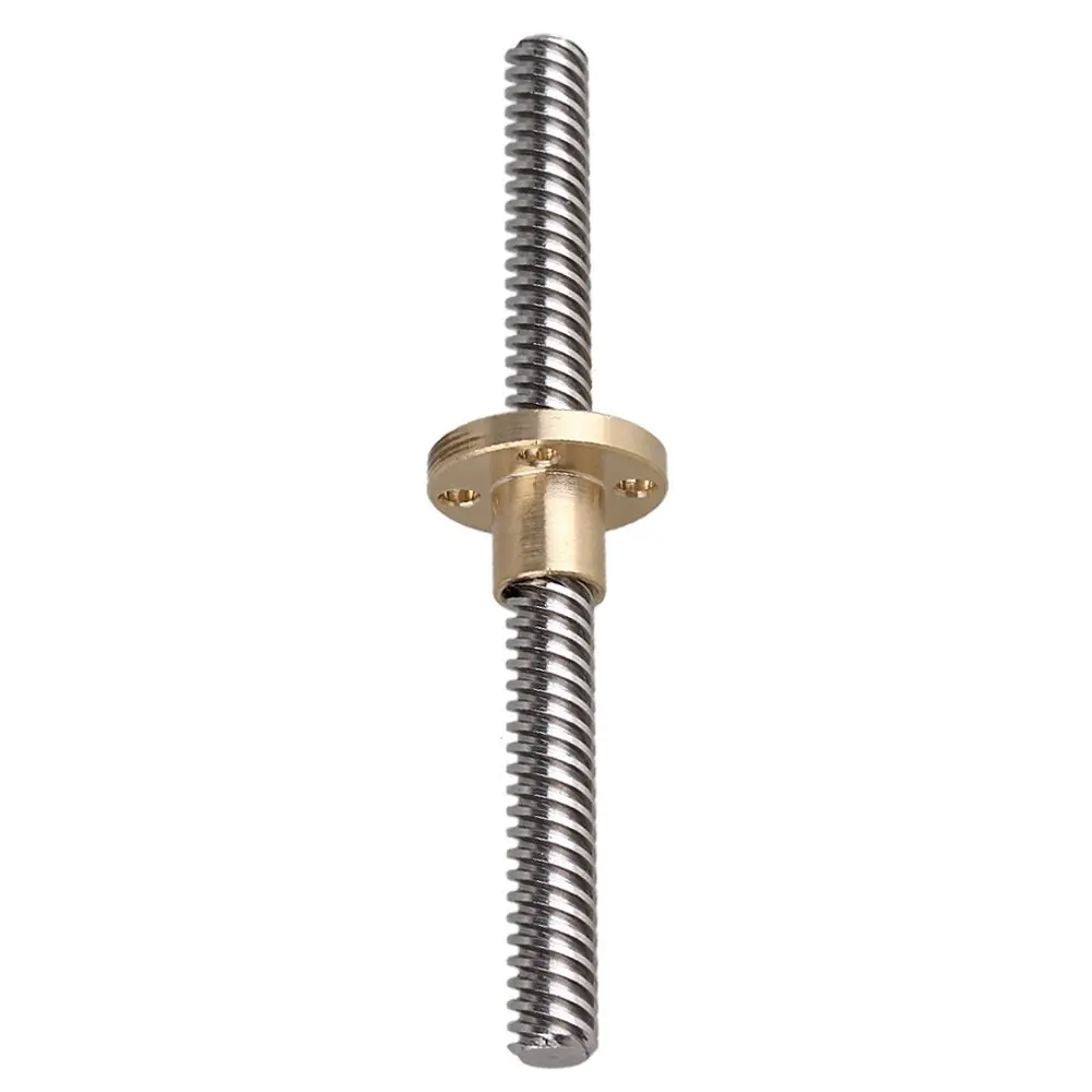 100mm Length 8mm Silver Stainless Steel Lead Screw Rod with Brass Nut for 3D Printer Z Axis | Обустройство дома