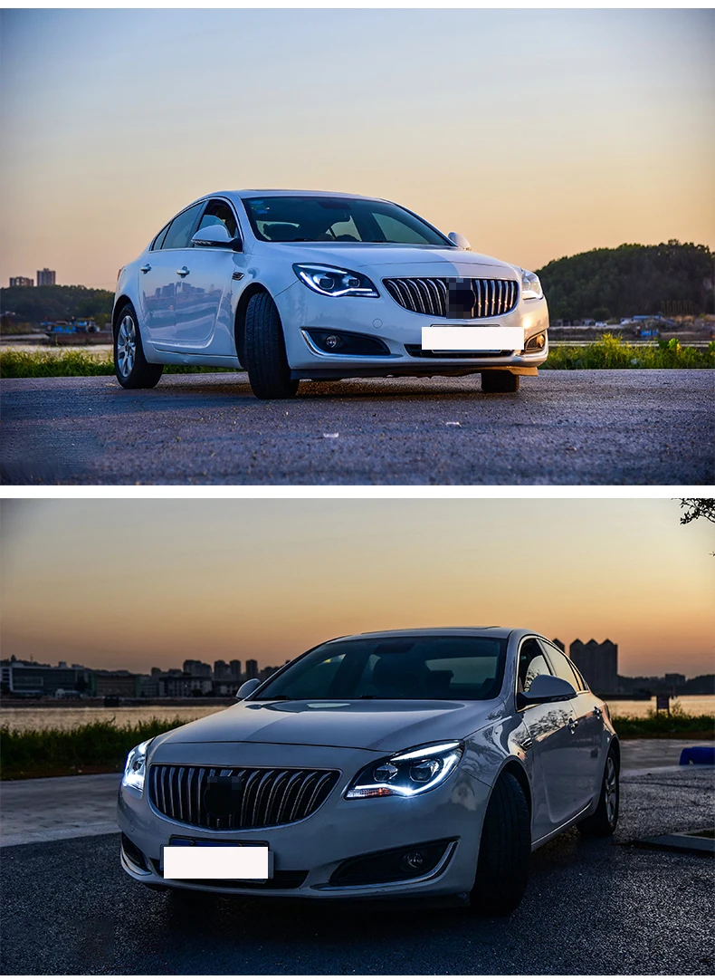 Автомобильный Стильный чехол на голову для Buick Verano/Regal Opel Insignia светодиодный фонарь DRL двойной луч биксеноновый проектор