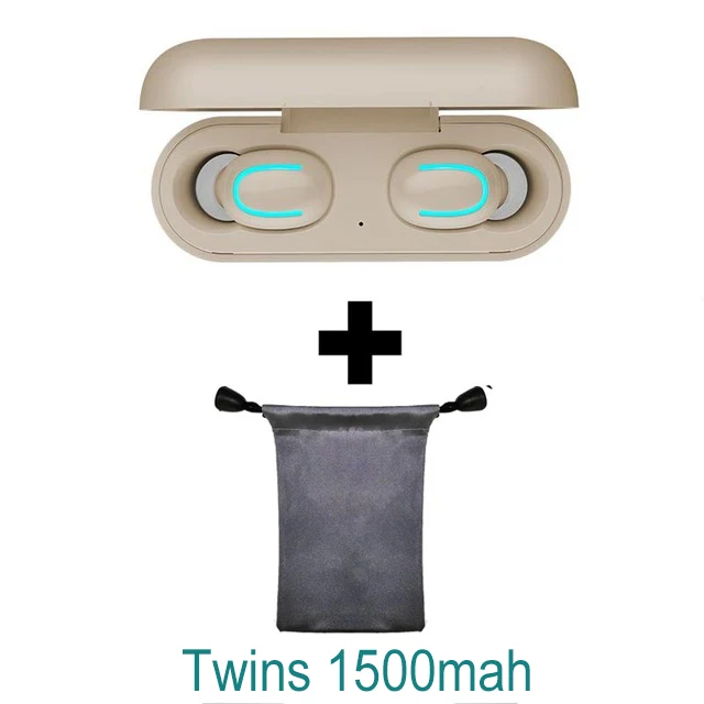 twins Skin Add bag Bluetooth 5,0 наушники HBQ TWS беспроводные наушники HD стерео Спортивная гарнитура Музыка Handsfree вкладыши микрофон для xiaomi samsung iPhone - Цвет: twins Skin Add bag