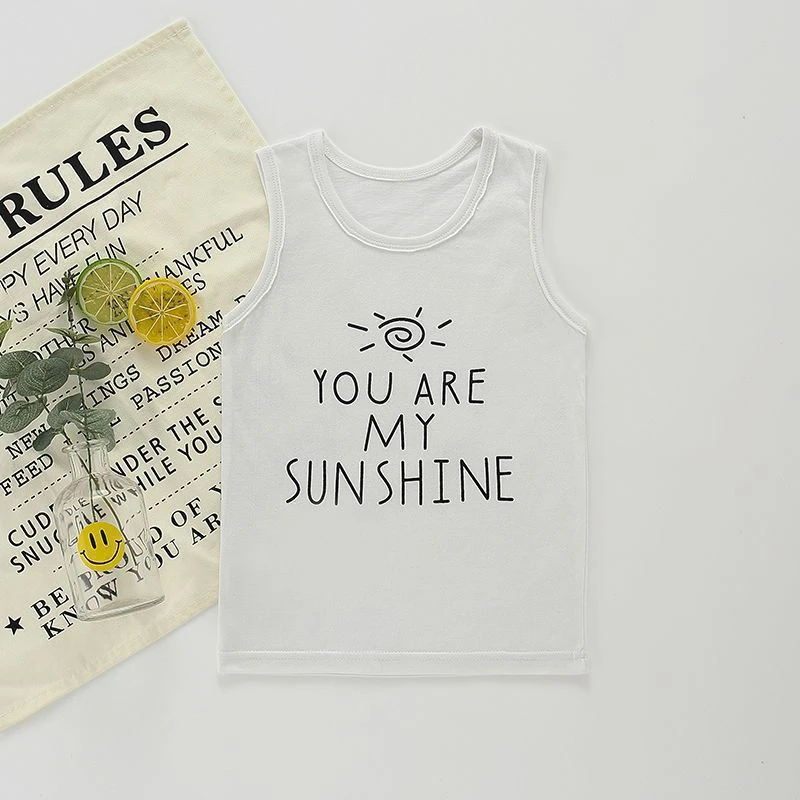 Новинка Детский жилет Летняя майка из чистого хлопка для маленьких мальчиков и