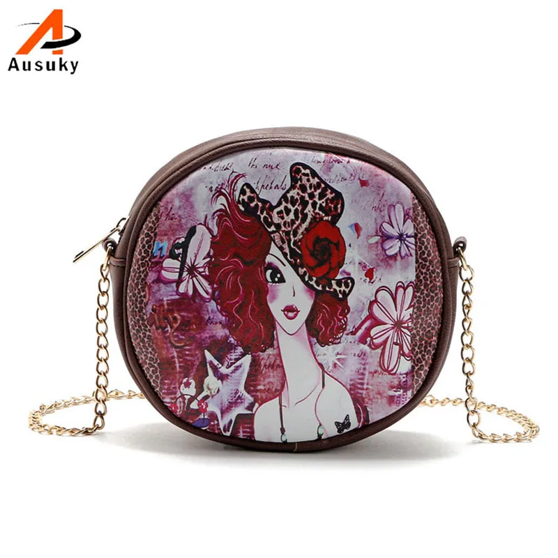 Маленькие круглые сумки с персонажами новая модная мультяшная сумка для женщин