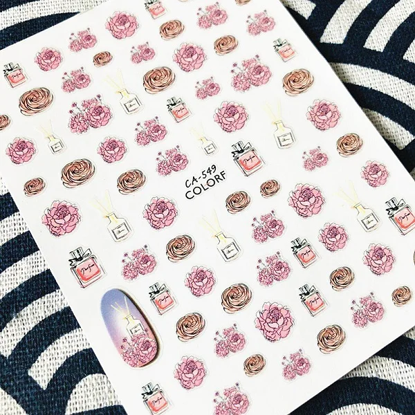 CA серия CA-362 Роза дизайн Прохладный стикеры 3D на ногти nail Art шаблон наклейки diy инструмент для ногтей украшения - Цвет: CA-549
