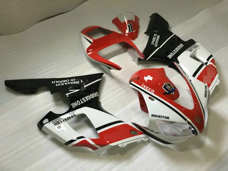 Топовый Комплект обтекателя мотоцикла для YAMAHA YZFR1 98 99 YZF R1 1998 1999 YZF1000 yzfr1 белый