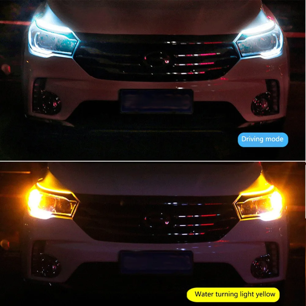 Автомобильные лампы для ДХО 2 шт. светодиодный фонарь дневных ходовых огней