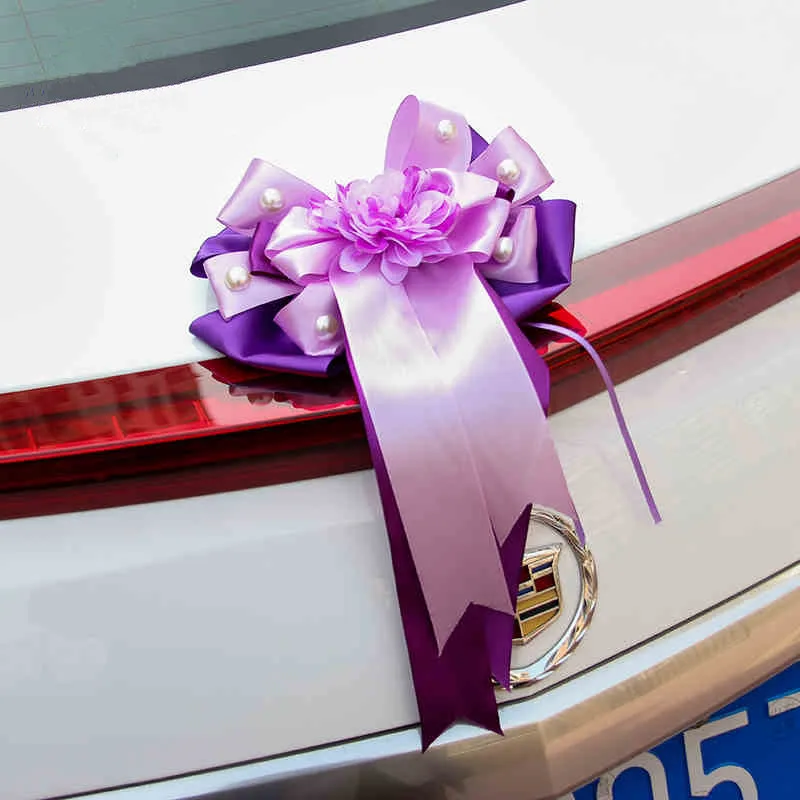 Новые искусственные шелковые цветы автомобиля декорации крыши автомобиля свадебное украшение гирлянды 4 цвета