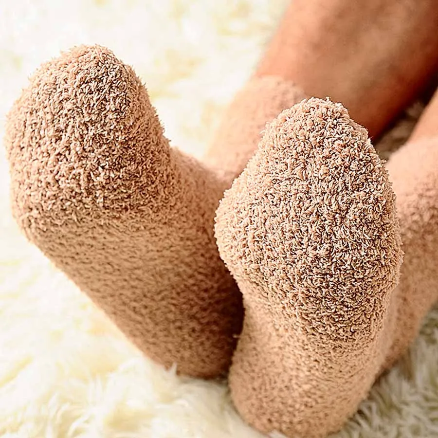 [COSPLACOOL] 1 пара кораллового флиса новые зимние теплые носки мужские Модные harajuku