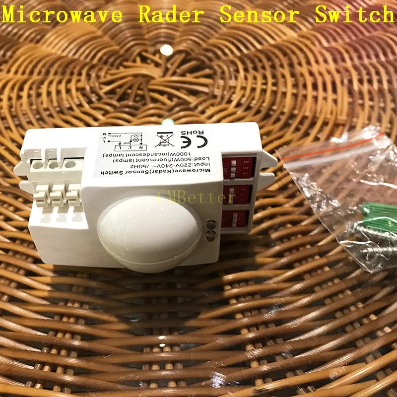 Новый микроволновый умный датчик движения световой радар переключатель