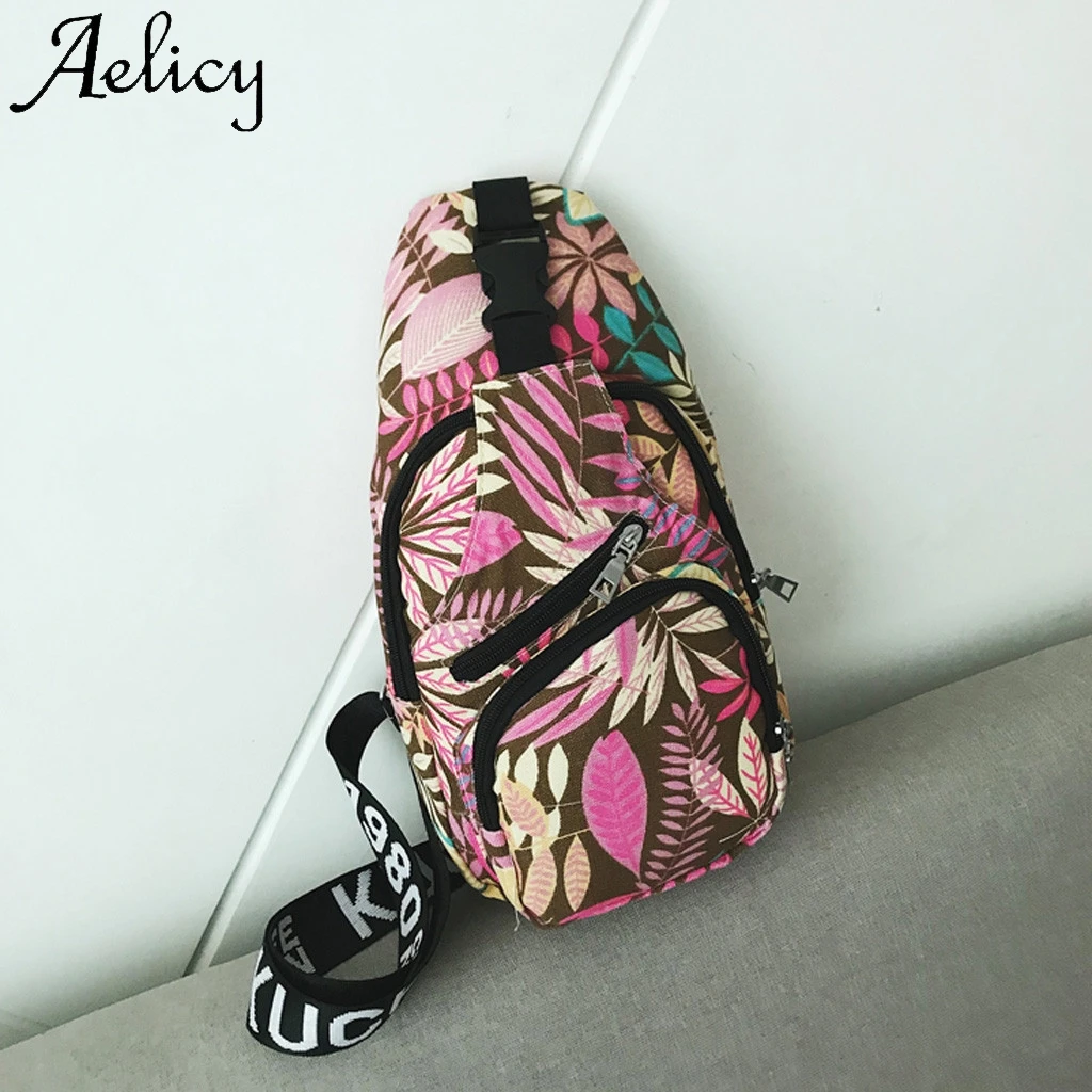 Aelicy унисекс модная сумка на плечо с цветочным принтом нейлоновые сумки через