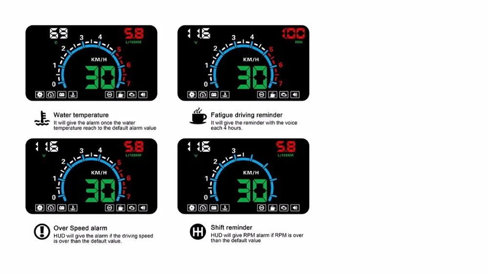GEYIREN HUD E350 5,5 'HUD Автомобильный дисплей Авто OBD2 сигнализация скорости светодиодный проектор на ветровом стекле диагностический инструмент Автомобильная электроника