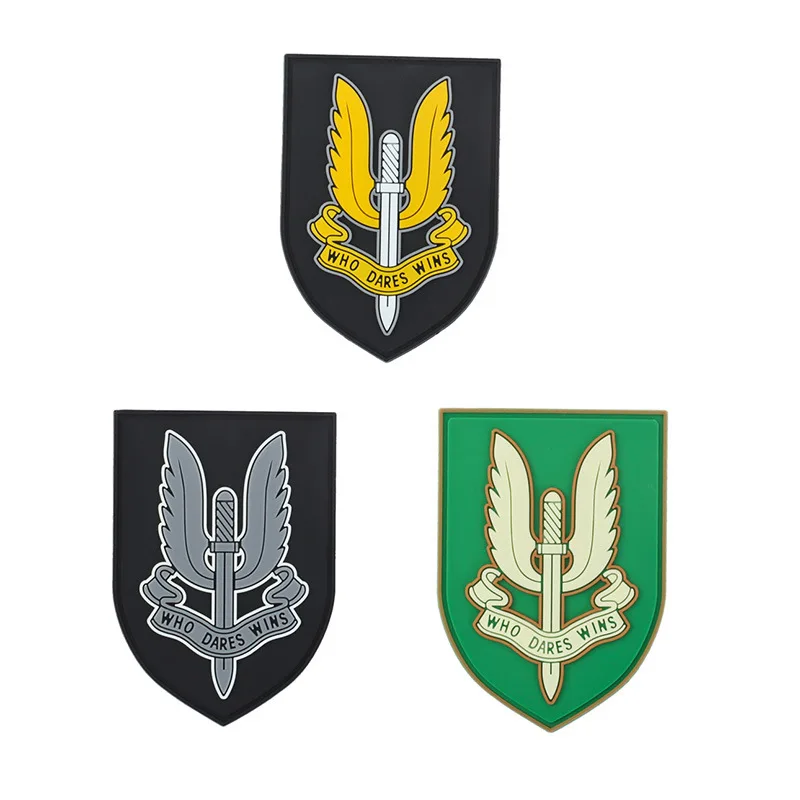 Военные нашивки из ПВХ 3 шт. 3D резиновая повязка на руку UK SAS тактические для